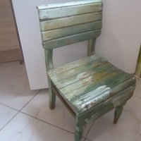 Старо детско дървено столче, стол за дете - стар, снимка 3 - Други - 31236565
