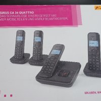 Sinus 40318195 "CA 37" Quattro cordless phone  DECT безжичен телефон , С 4 слушалки приемника, снимка 2 - Стационарни телефони и факсове - 42743922