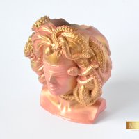 Декоративна саксия с форма на глава на Горгона Медуза / Подарък за жена / Саксия гръцка богиня, снимка 9 - Саксии и кашпи - 40522623