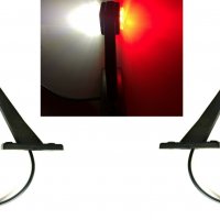 1 бр. ЛЕД LED рогчета габарити квадрат червено-бяло 12-24V , Полша, снимка 1 - Аксесоари и консумативи - 35563743