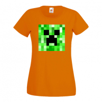 Дамска тениска Creeper Face 2 майнкрафт Minecraft,Игра,Забавление,подарък,Изненада,Рожден Ден., снимка 11 - Тениски - 36520628