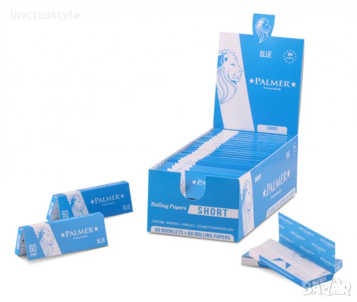 PALMER Short Blue - Листчета за цигари - Цена за 1бр., снимка 1