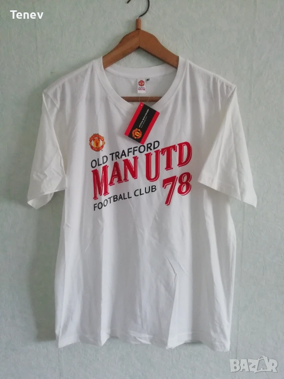 Manchetser United нова оригинална бяла памучна тениска Манчестър Юнайтед размер XL Old Trafford, снимка 1