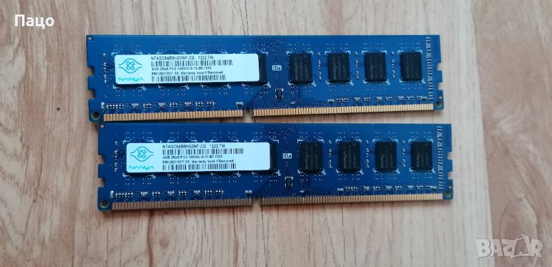 NANYA PC3-10600U Desktop Memory 2x4GB  8GB , снимка 1