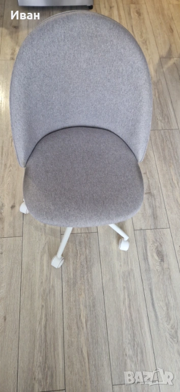  Офис стол KOKKEDAL сив текстил/бяло, снимка 1