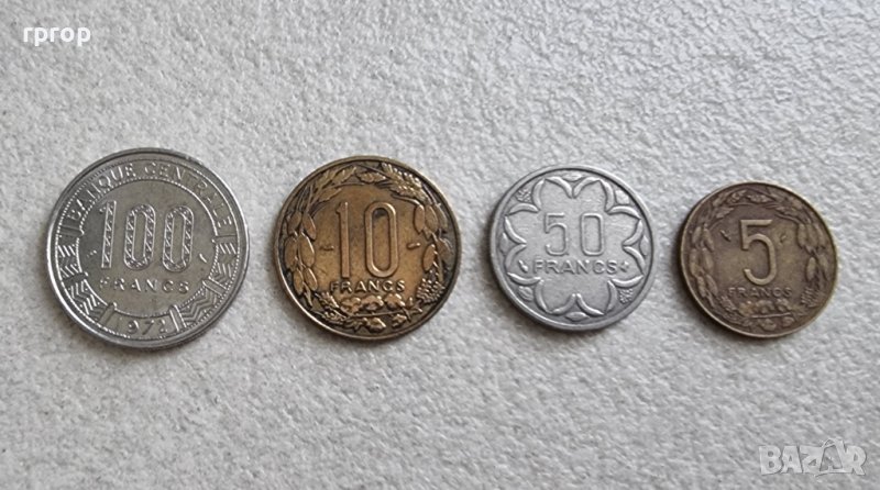 Централна Африка . 5, 10 ,50 и 100 франка. , снимка 1