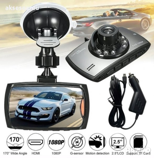 Автомобилна камера видео регистратор за стъкло на кола 1080p Full HD DVR Рекордер Автоматичен изглед, снимка 1