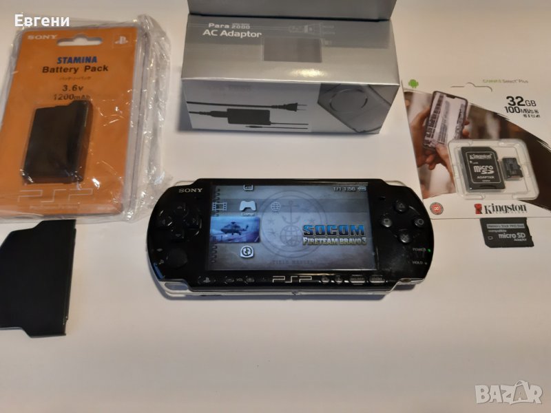 Хакната ПСП PSP Конзола PSP 32 гб мемори карта и 100 игри модел 2000, снимка 1