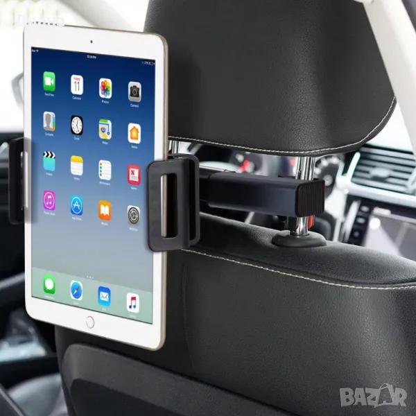 Телескопична стойка за таблет или смартфон предназначена да се поставя на задната седалка в автомоби, снимка 1