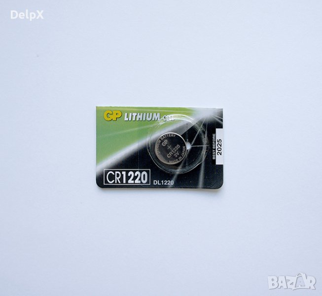 Литиева плоска батерия GP 3V CR1220 (5012LC), снимка 1