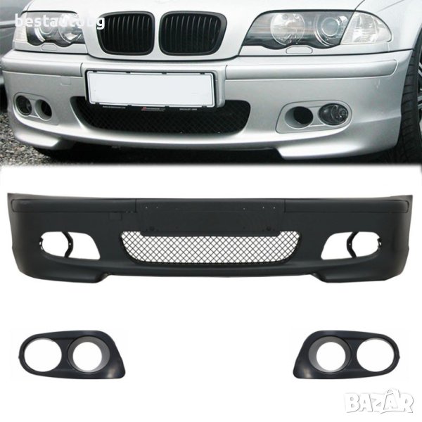 Предна M TECHNIK II броня за BMW E46 (2001-2005) с капачета тип Hamman, снимка 1