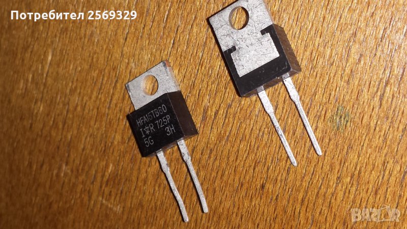 Диоди HFA15TB60, Fast / Ultrafast, 600V, 15A, 19ns, снимка 1