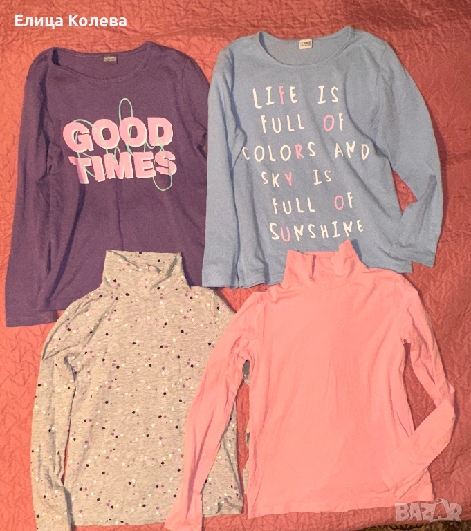 H&M и Waikiki лот памучни блузи за момиче 134-140 см/ 9-10 г, снимка 1