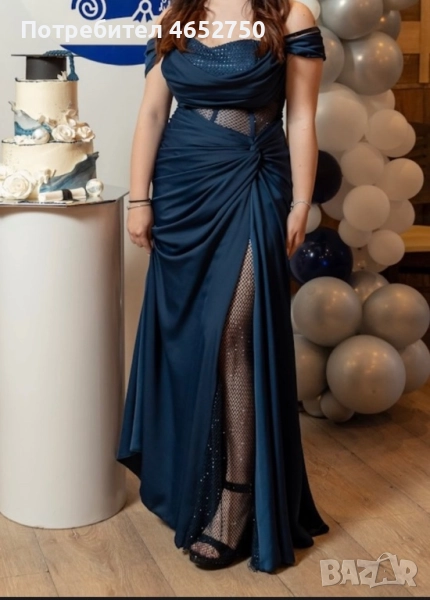 Бална рокля от сатен, снимка 1