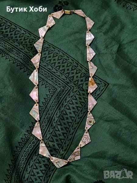 Ретро колие от цветен седеф, снимка 1