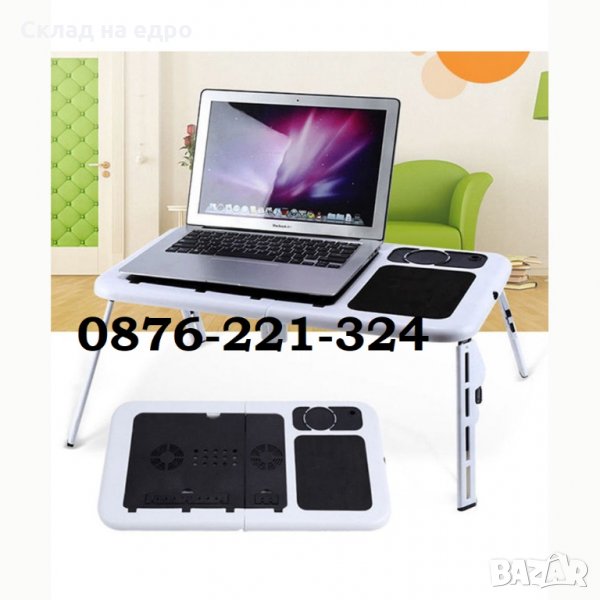 Маса / стойка за лаптоп с охладител бюро за компютър, снимка 1