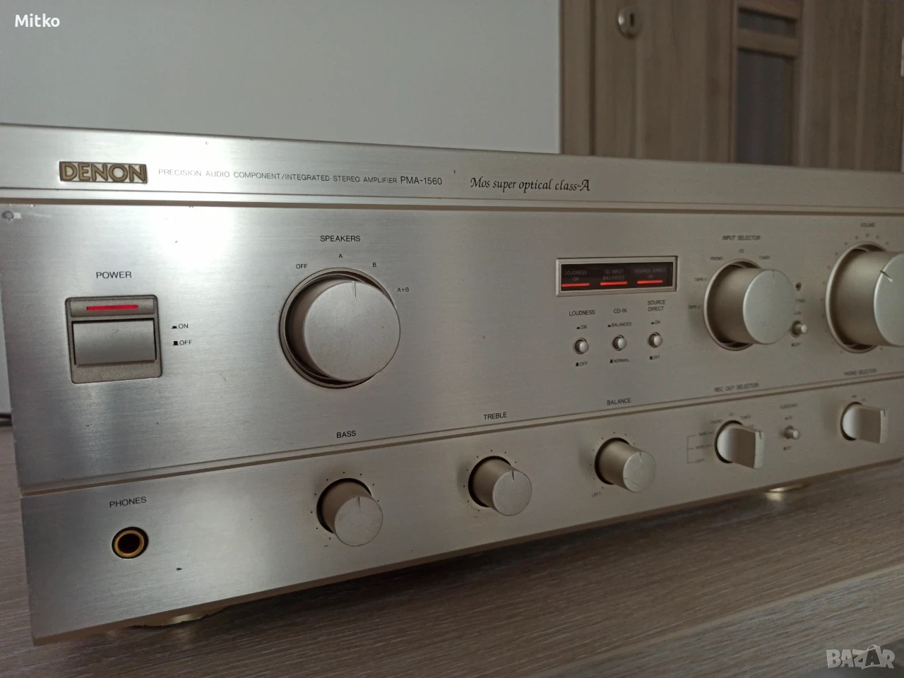 Denon PMA-1560 – цвят Шампанско (Optical Class A), снимка 1