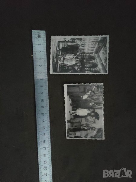 Продавам две стари снимки Царица Йоанна, Симеон II, Мария Луиза в Рилския манастир, снимка 1