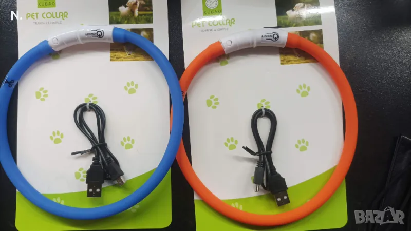 Светеща каишка за куче с USB + кабел, снимка 1