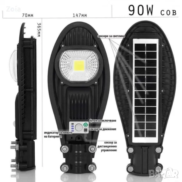 соларна LED лампа 90W, снимка 1