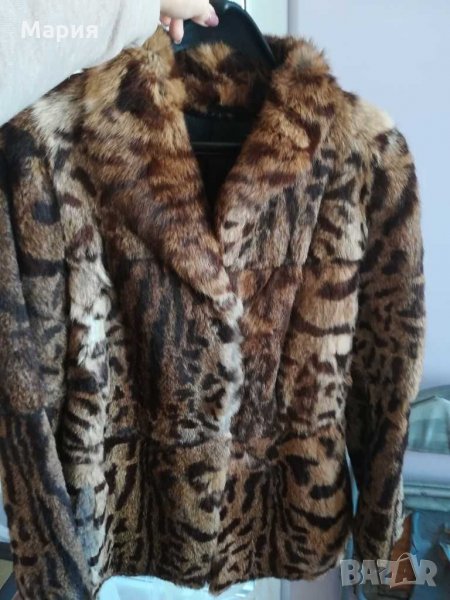 Палто от естествен косъм, тигров принт  , снимка 1