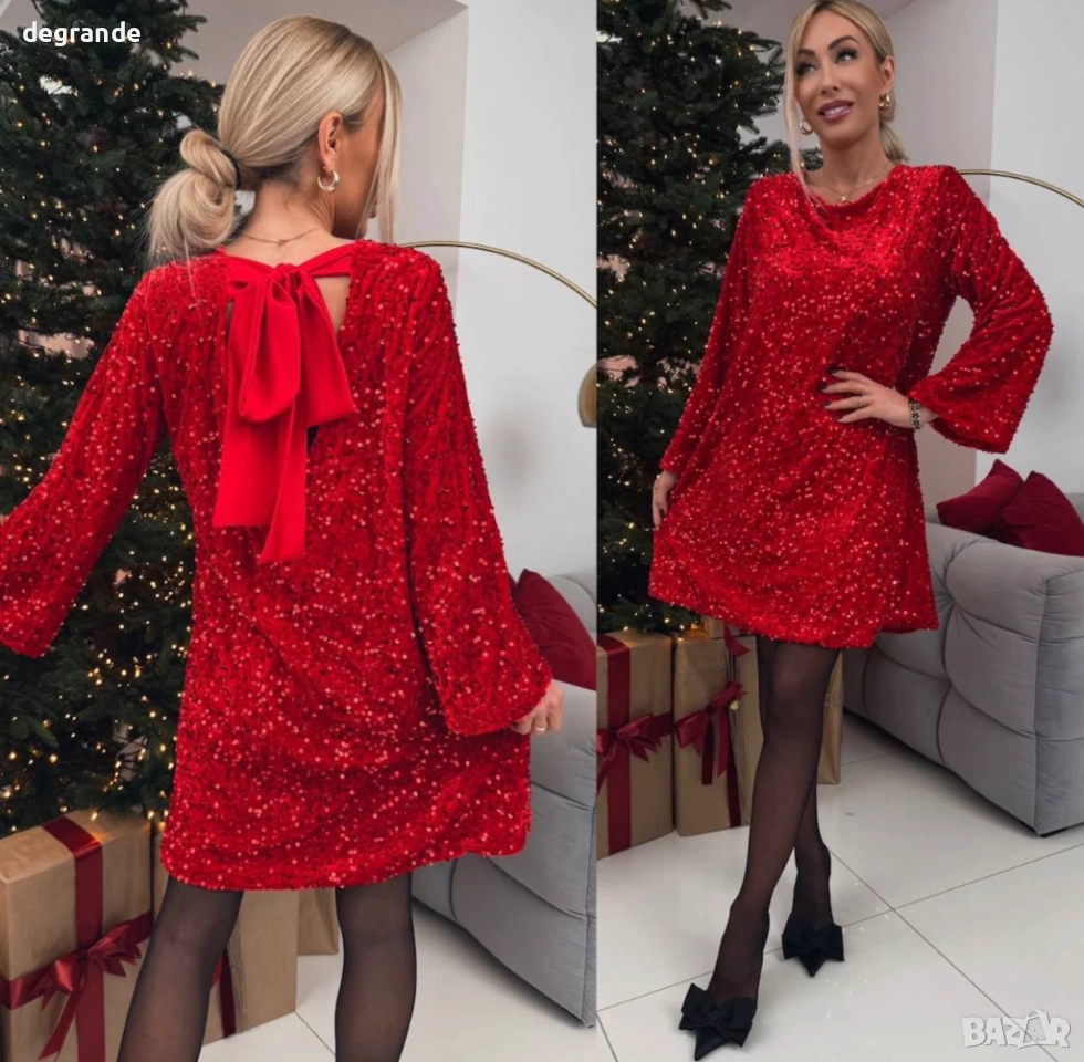 Дамска рокля с паети , снимка 1