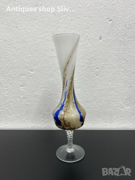 Стилна ваза от опалово стъкло тип Мурано. №4730, снимка 1