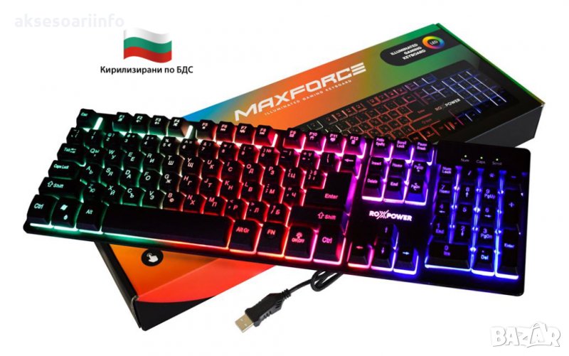 Клавиатура - Roxpower MAXFORCE Gaming Keyboard, снимка 1