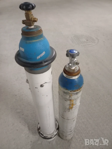 Бутилки, 2 вида - Азот, Кислород, CO2, бутилка 7,5кг и 9кг, снимка 1