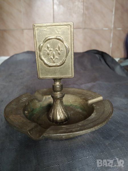 бароков пепелник с кибритник, снимка 1