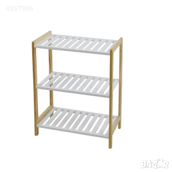 Декоративен рафт, 3 нива, Дърво, Универсален , снимка 1