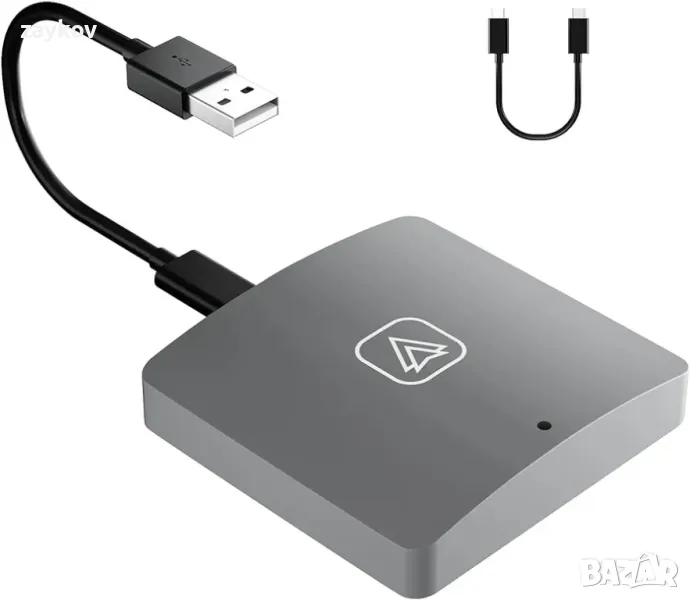 Безжичен CarPlay адаптер, Plug & Play, Android Auto адаптер CarPlay Dongle с USB/Type C, снимка 1