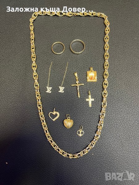 Златни обеци халки пръстени 585 gold zlatni obeci prasten 14 карата , снимка 1