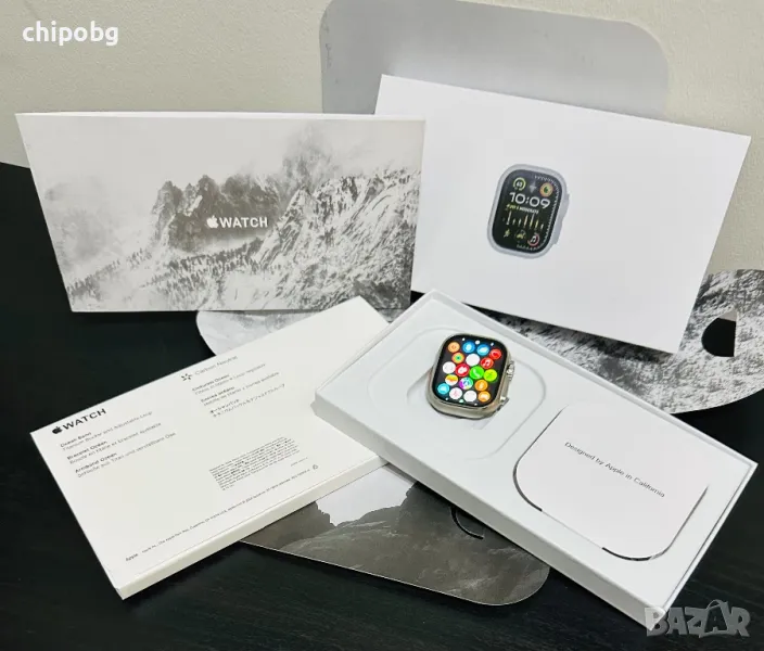 Apple Watch Ultra 2 , 49mm Titanium Case Black Ocean Band, снимка 1