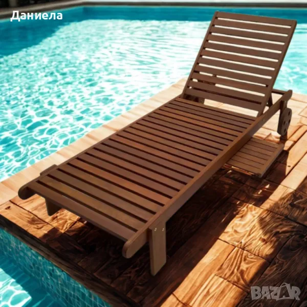 Диван Muhler Meranti с матрак и възглавница BEIGE, снимка 1