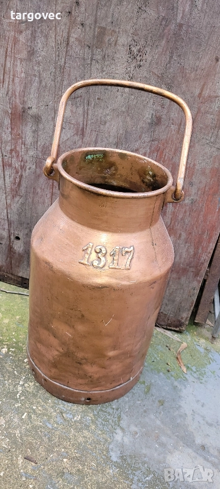 стар немски гюм за мляко чудесна декорация, снимка 1