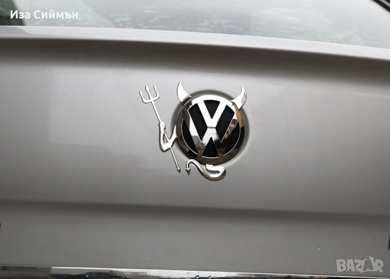 Стикер, лепенка Дявол за емблемата на автомобил, снимка 1