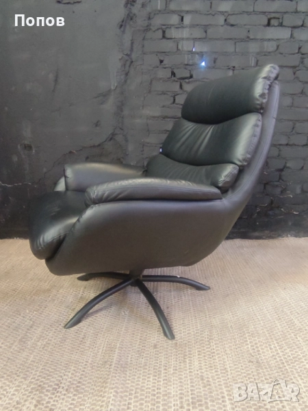 Кожено  накланещо се кресло, снимка 1