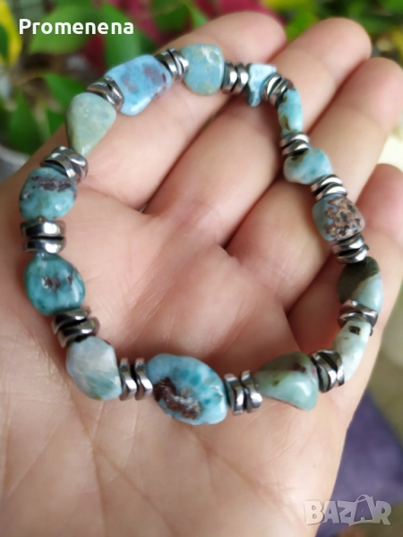 Гривна от естествен Ларимар, снимка 1