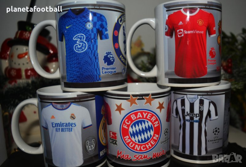 Уникален коледен подарък 2025!Футболни фен чаши с Ваше име и номер!Новогодишен подарък !, снимка 1