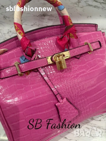Цикламена Hermes Birkin, снимка 3 - Чанти - 53927631