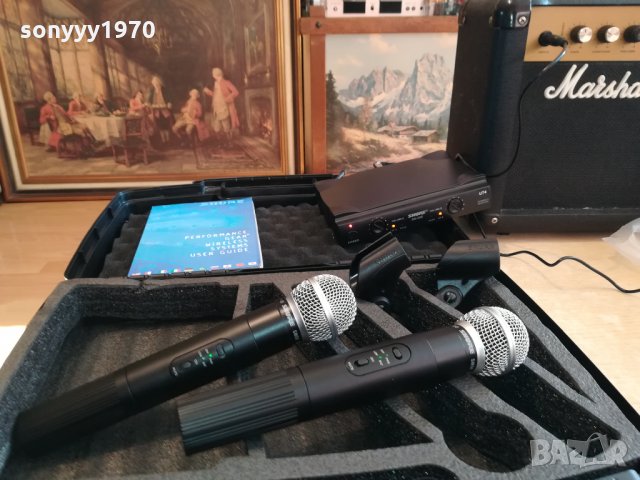 SHURE БЕЗЖИЧНИ ЗДРАВИ НОВИ МИКРОФОНИ 2БР С ПРИЕМНИК 2701221955, снимка 5 - Микрофони - 35583876
