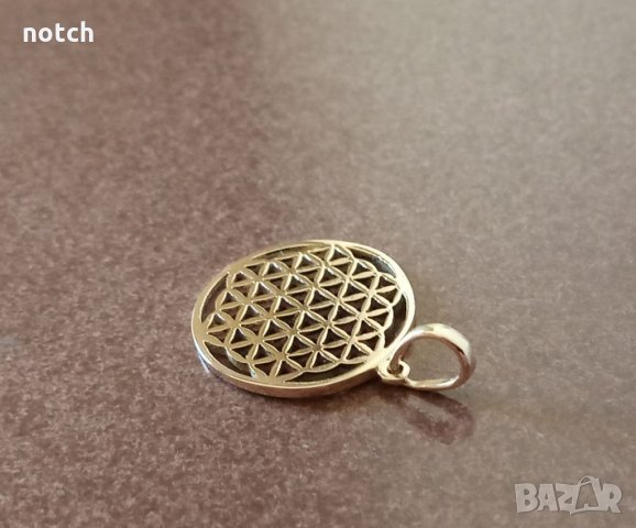 Златна висулка "цветето на живота", снимка 2 - Колиета, медальони, синджири - 33972080