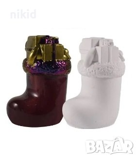 3D голям ботуш чорап с подаръци силиконов молд форма фондан шоколад гипс свещ смола декор, снимка 2 - Форми - 42272420
