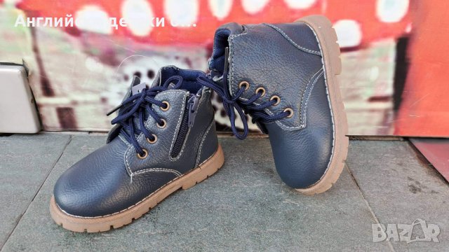 Английски детски боти естествена кожа-Happy bee, снимка 4 - Детски боти и ботуши - 38576694