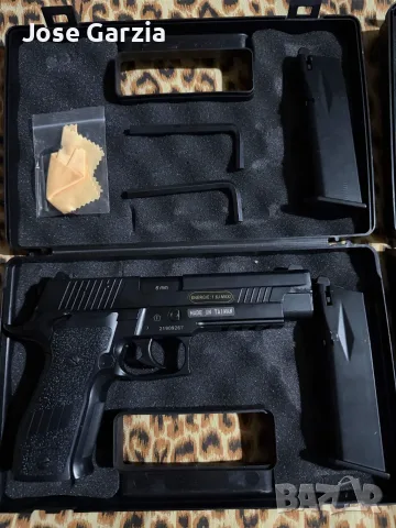 Airsoft Пистолет Cybergun SIG SAUER X-FIVE 6mm GBB 1,6J +Кутия,бонус пълнител и аксесоари