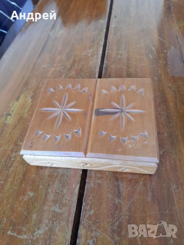 Стара кутия за карти #2, снимка 2 - Антикварни и старинни предмети - 37013108