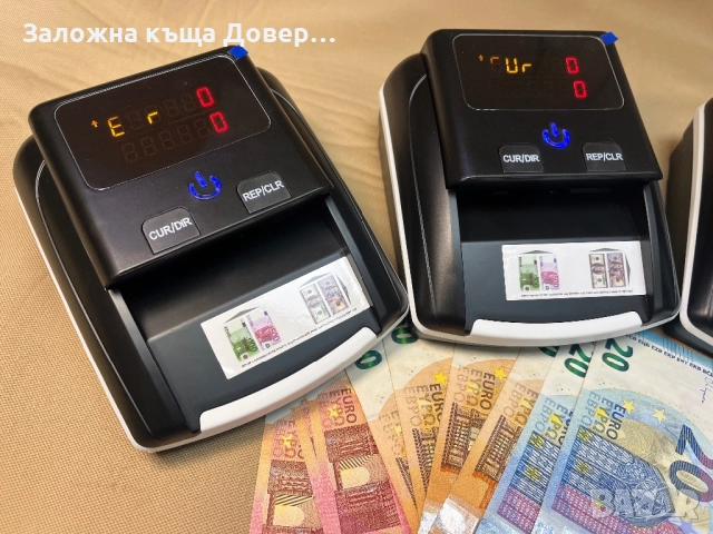 Детектор за фалшиви евро банкноти машина брояч euro usd 