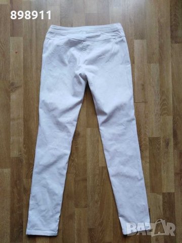 Бял дънков панталон , снимка 5 - Панталони - 30481043