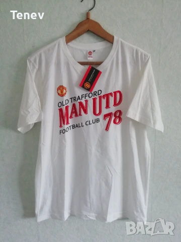 Manchetser United нова оригинална бяла памучна тениска Манчестър Юнайтед размер XL Old Trafford